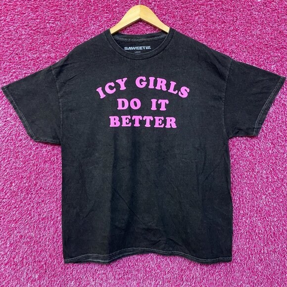 Saweetie Icy Girls Dit It Better Mineral Wash T-Shirt Large - Picture 1 of 4